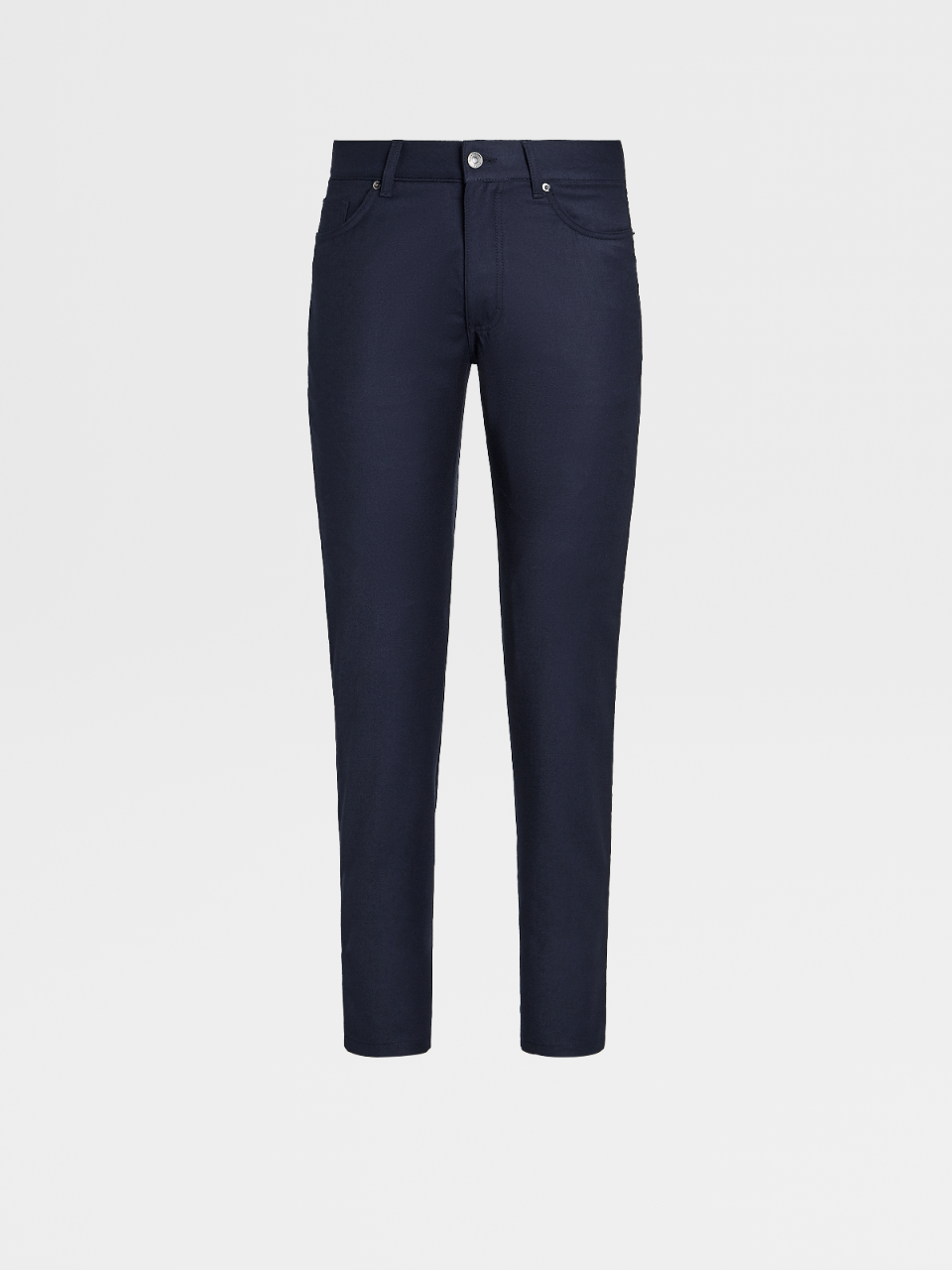 Wool Flannel Blue 5-Pocket Jeans